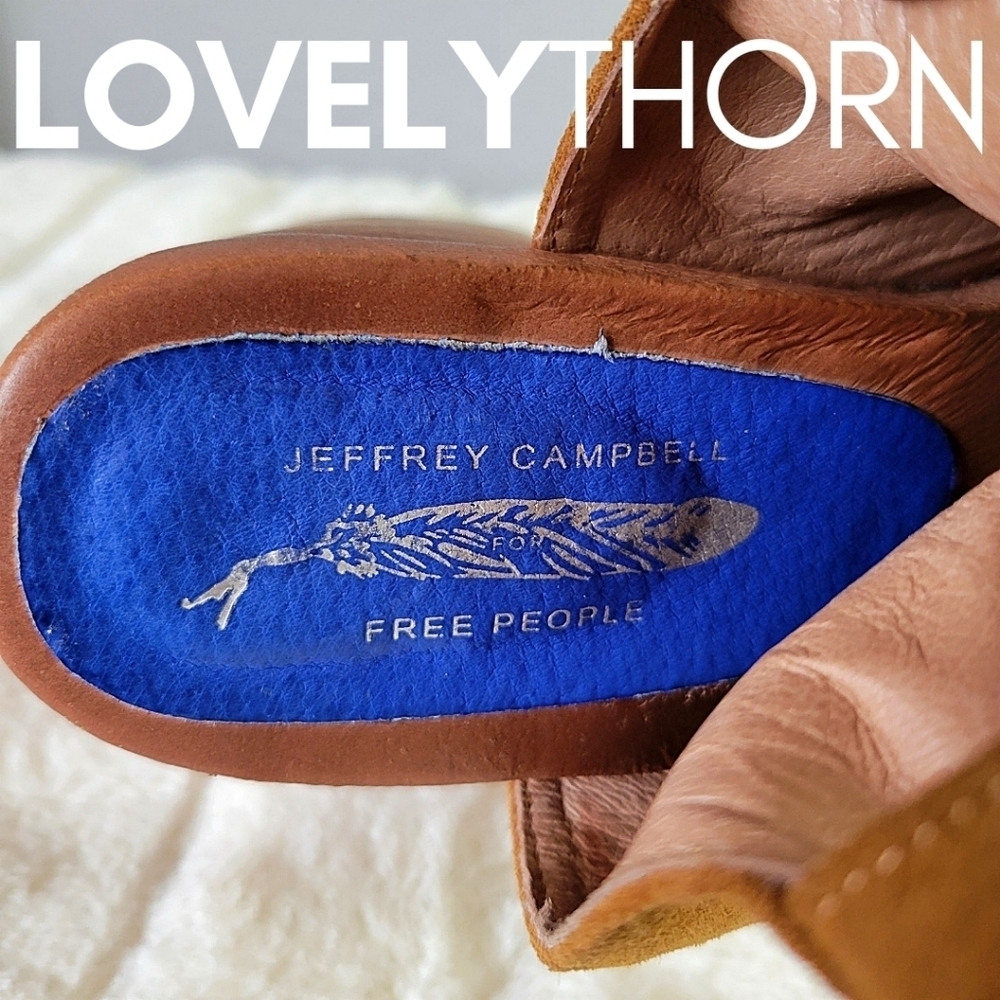 JEFFREY CAMPBELL // ltd ed free people collab suede wooden platform block heels - Picture 16 of 16